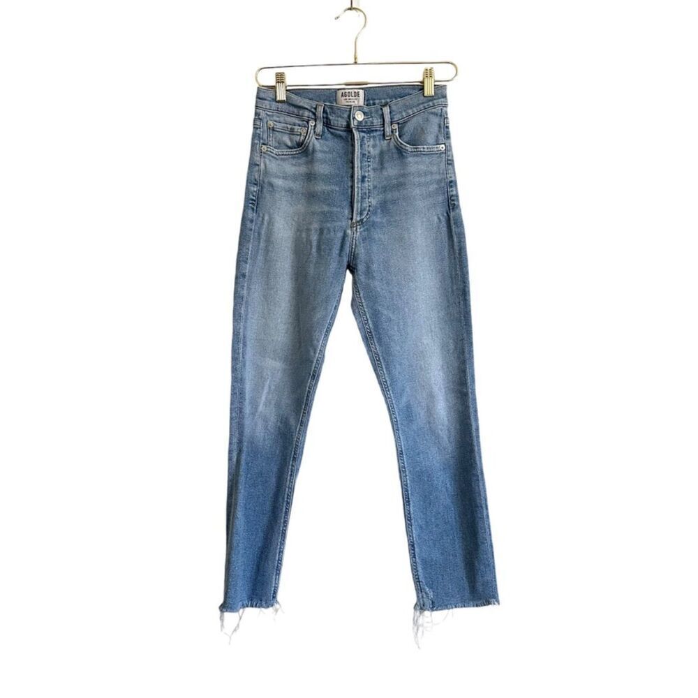 AGOLDE Nico High Rise Skinny Fit Button Fly Jeans Blue Women 26 A093-1090‎
